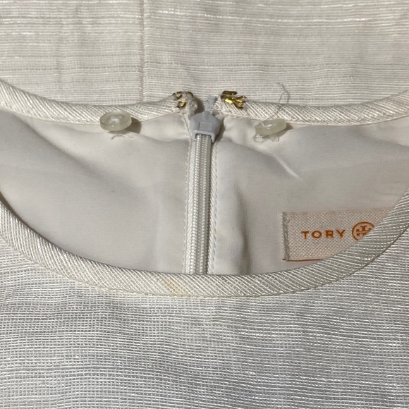 Tory Burch Ivory Sleeveless Mini Dress with Removable Collar - Picture 11 of 11